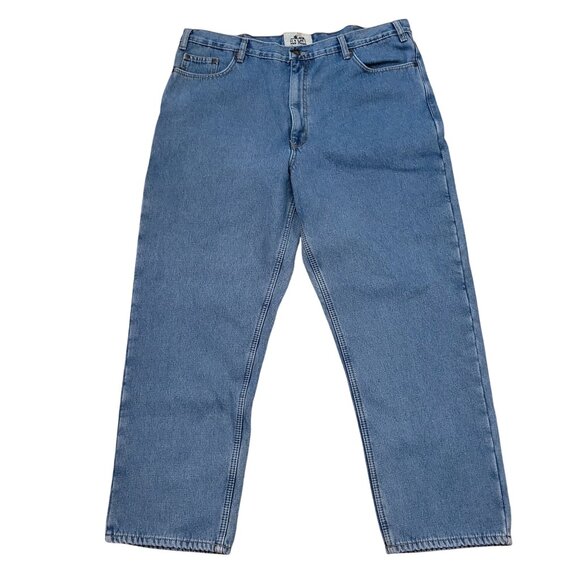 Old Mill Blue Jeans 40x30 Blue Fleece Lined Denim Work Winter Pants - Picture 1 of 7